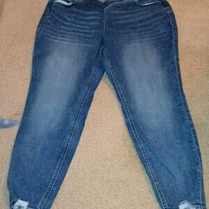 M Jeans by Maurices Womens Blue Jeans Super Skinny High Rise Size 22R
